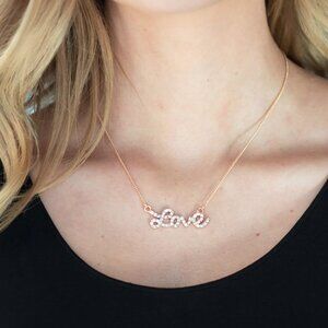 Paparazzi Jewelry - Head Over Heels In Love - Gold Necklace - Vintage